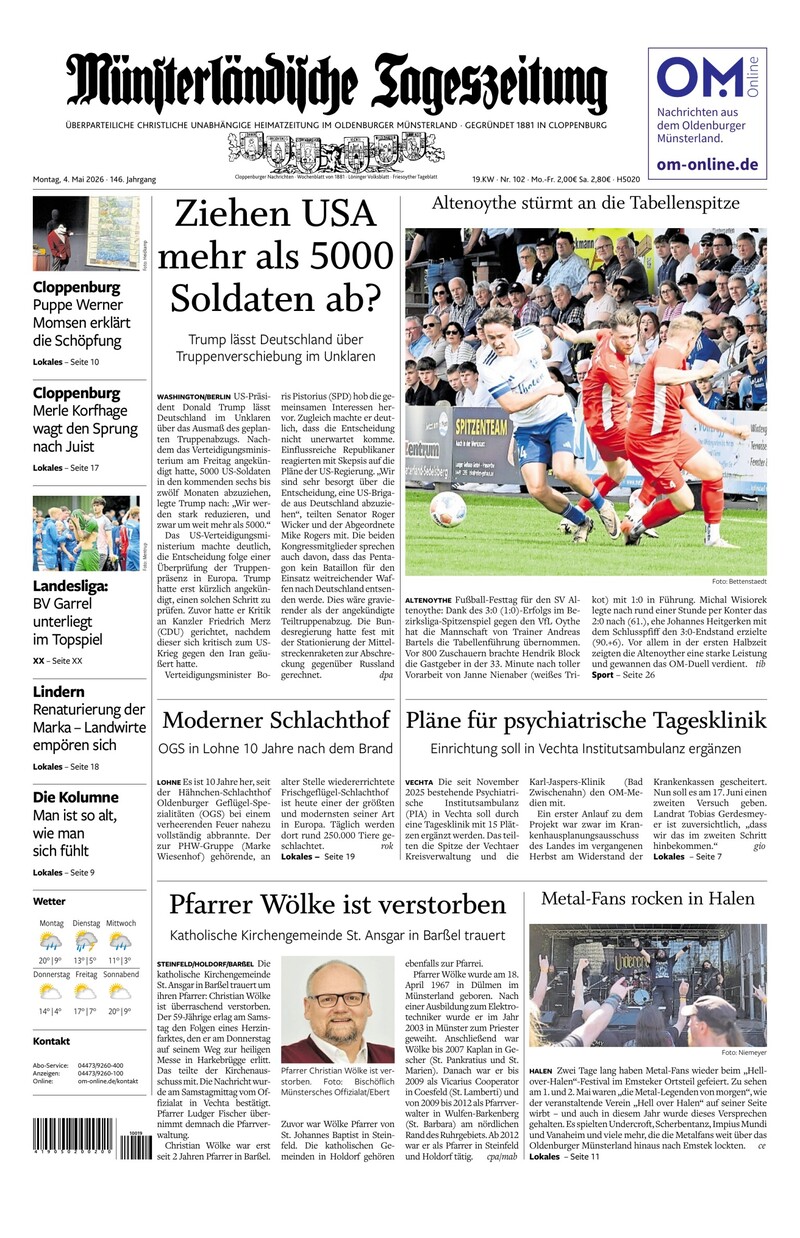 Münsterländische Tageszeitung - 04.05.2026