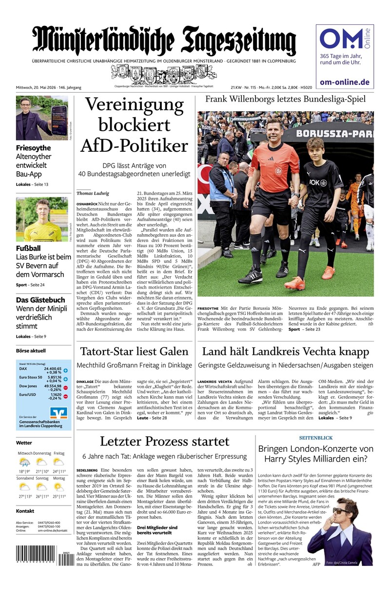 Münsterländische Tageszeitung - 20.05.2026