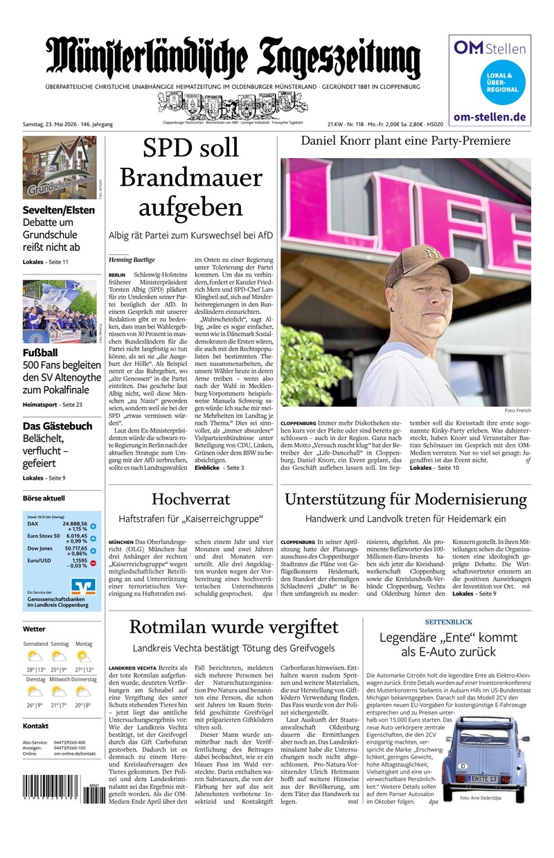 Münsterländische Tageszeitung - 23.05.2026