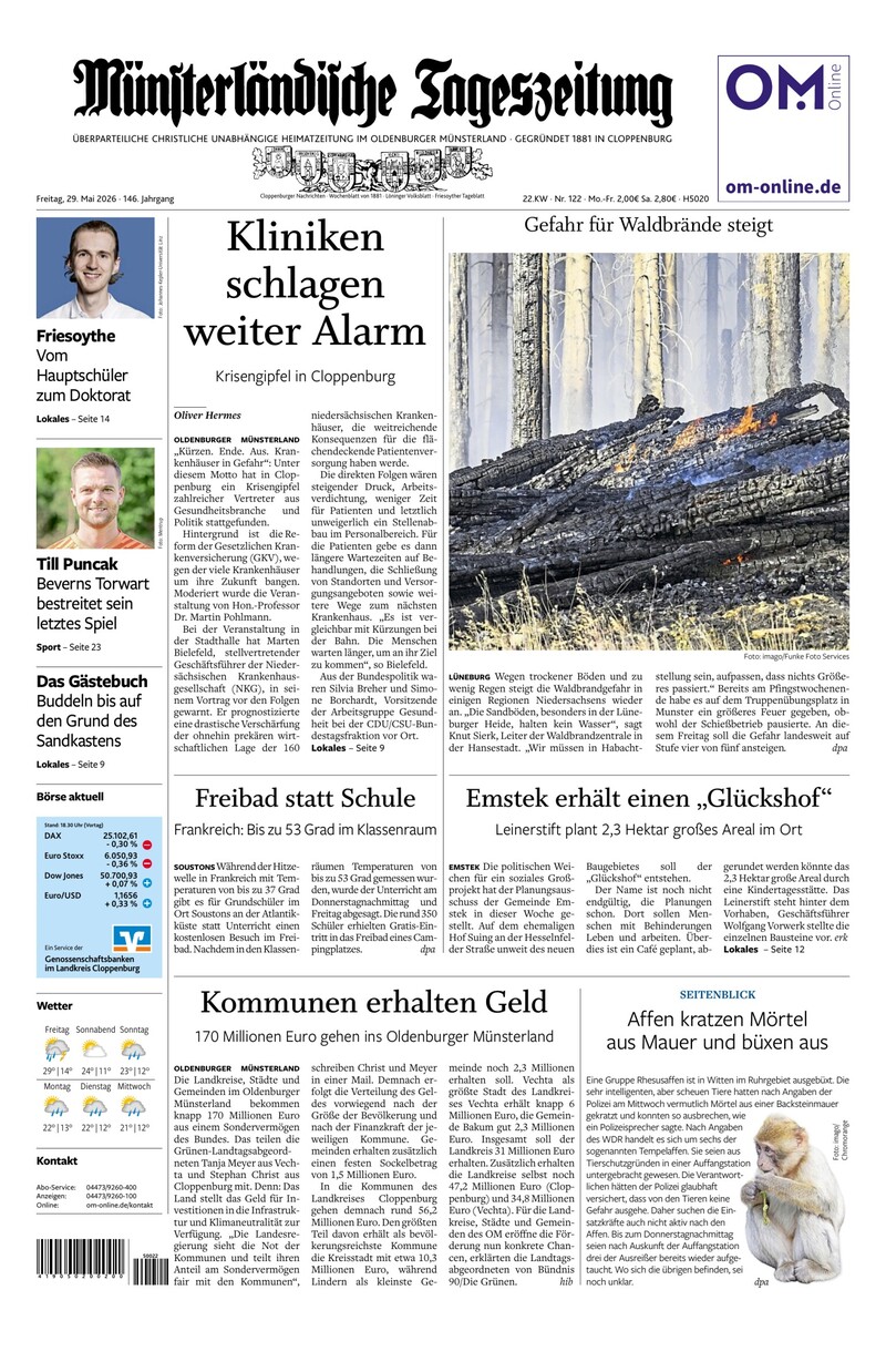 Münsterländische Tageszeitung - 29.05.2026