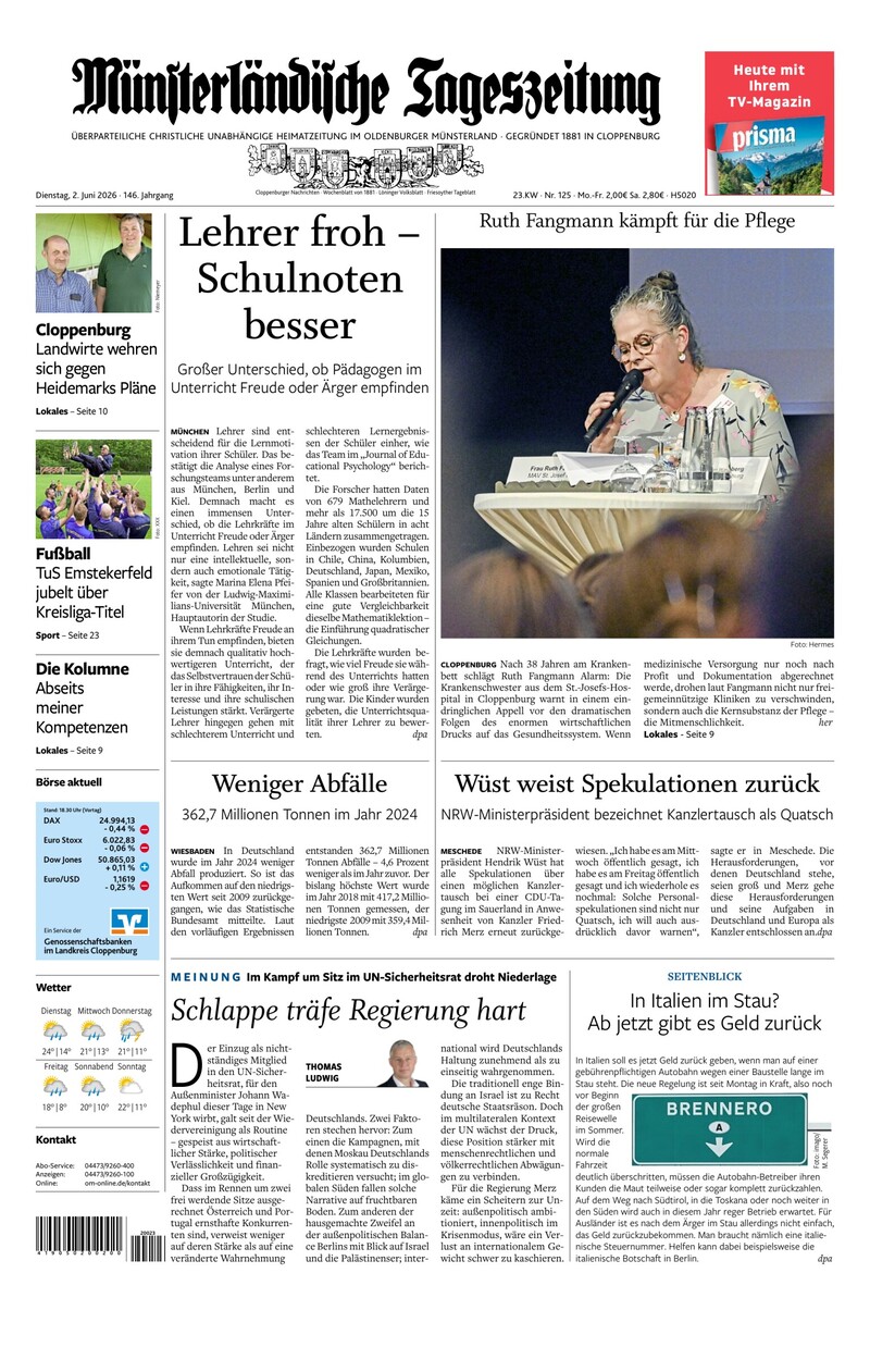 Münsterländische Tageszeitung - 02.06.2026