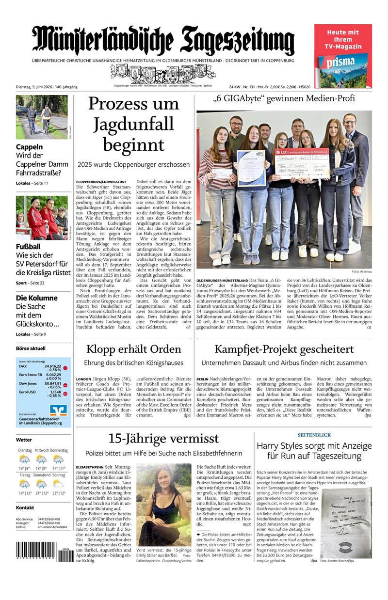 Münsterländische Tageszeitung - 09.06.2026