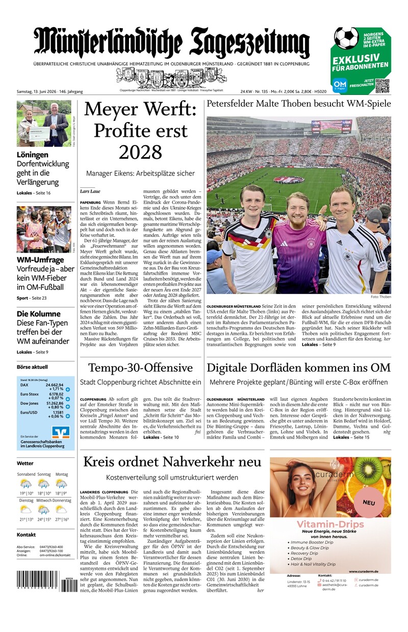 Münsterländische Tageszeitung - 13.06.2026