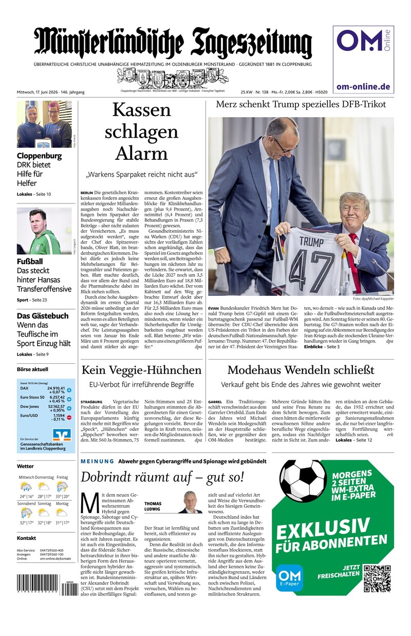 Münsterländische Tageszeitung - 17.06.2026