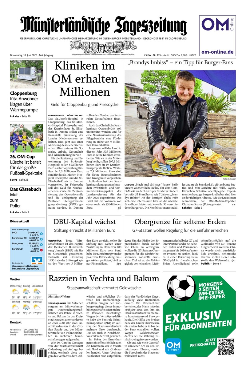 Münsterländische Tageszeitung - 18.06.2026