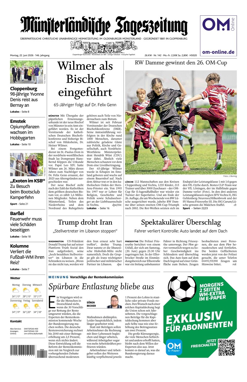 Münsterländische Tageszeitung - 22.06.2026