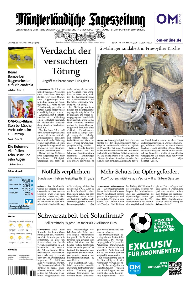 Münsterländische Tageszeitung - 23.06.2026