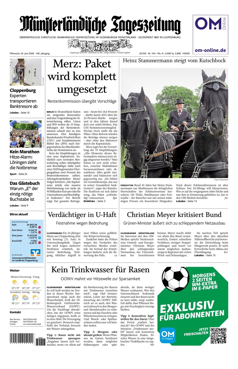 Münsterländische Tageszeitung - 24.06.2026
