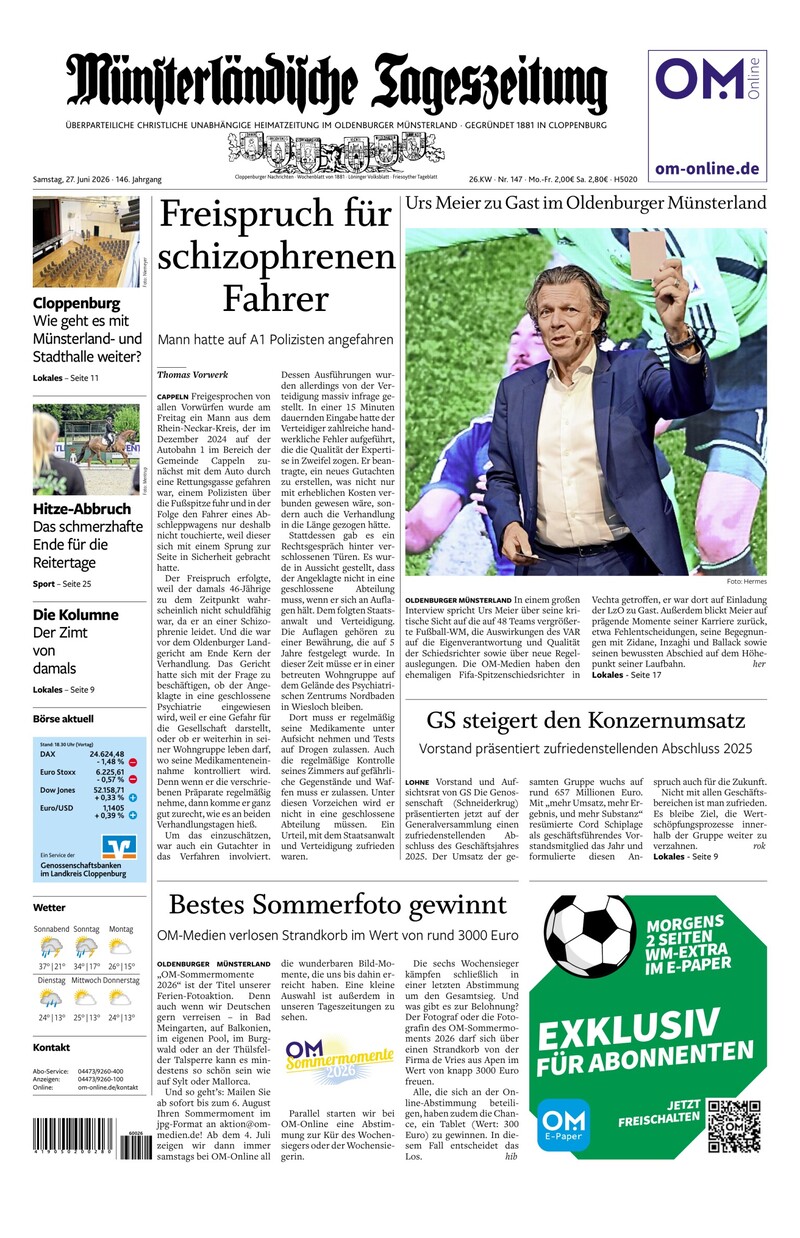 Münsterländische Tageszeitung - 27.06.2026