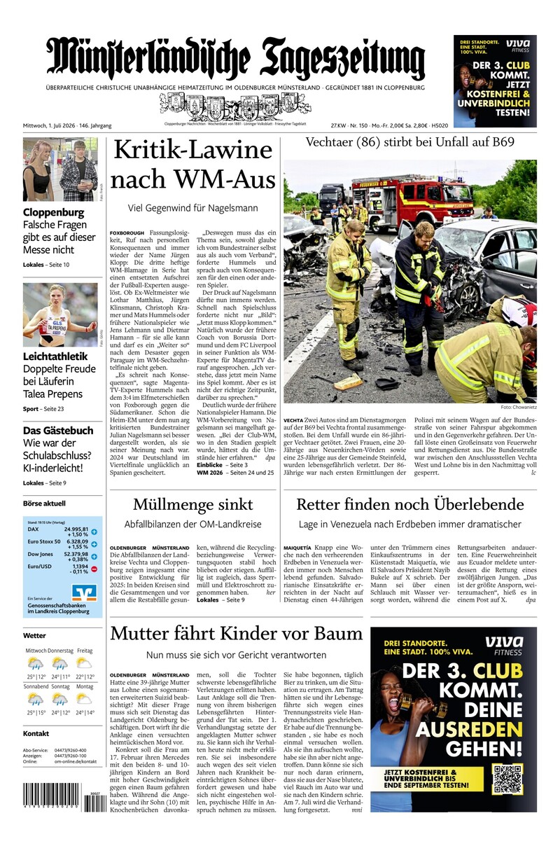 Münsterländische Tageszeitung - 01.07.2026