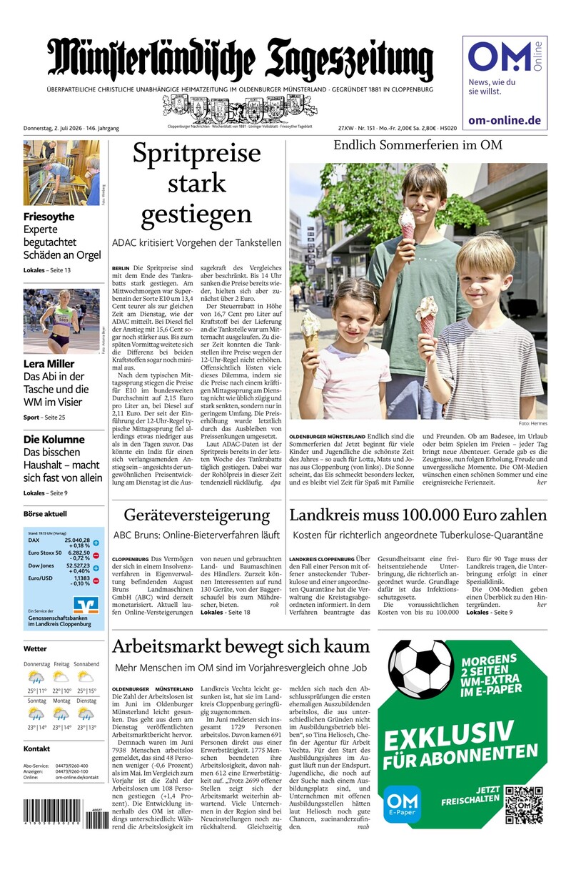 Münsterländische Tageszeitung - 02.07.2026