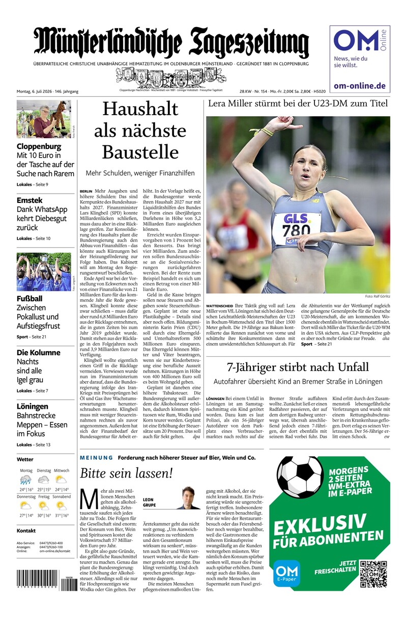 Münsterländische Tageszeitung - 06.07.2026