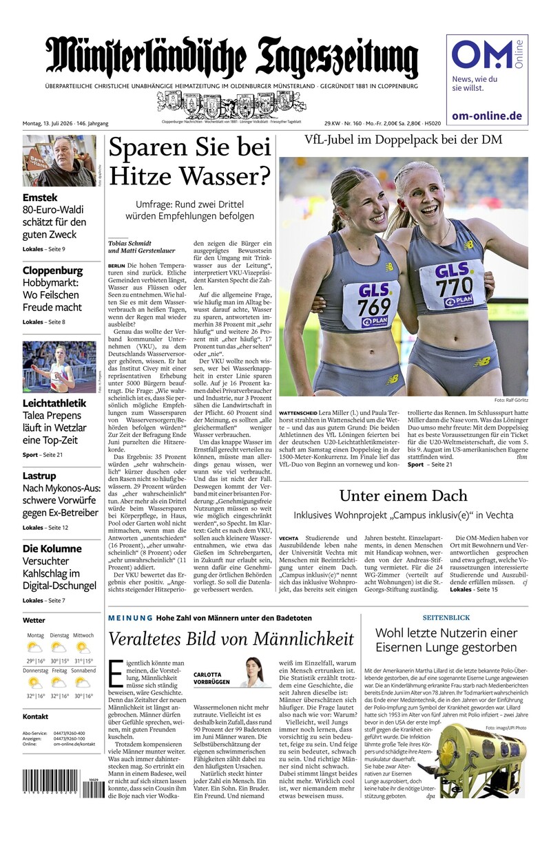 Münsterländische Tageszeitung - 13.07.2026