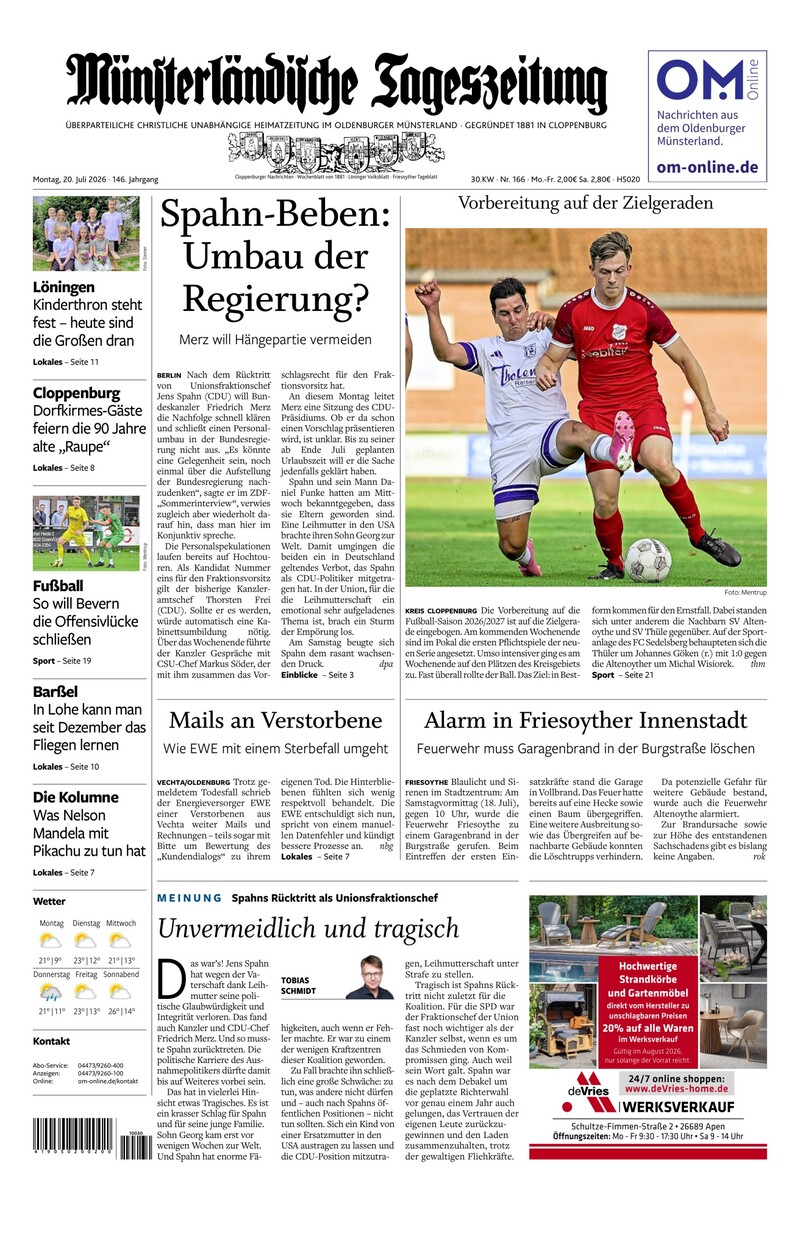 Münsterländische Tageszeitung - 20.07.2026
