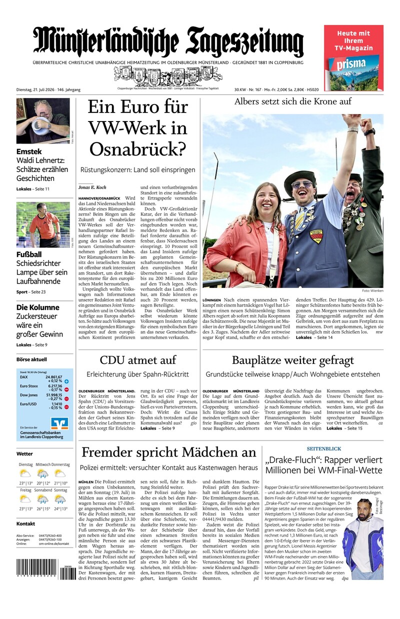 Münsterländische Tageszeitung - 21.07.2026
