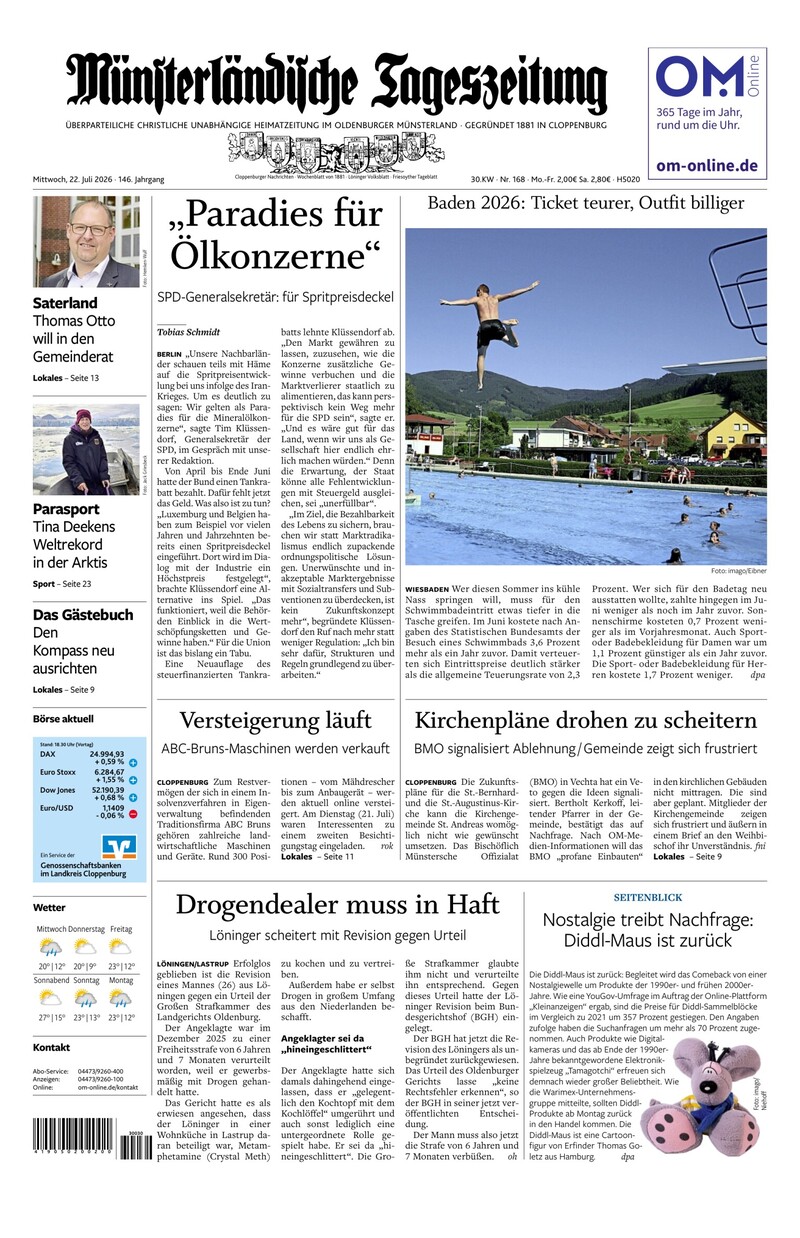 Münsterländische Tageszeitung - 22.07.2026