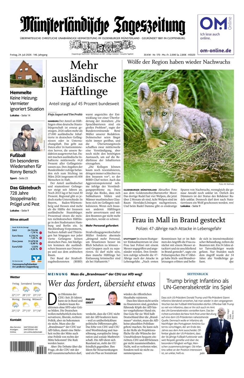 Münsterländische Tageszeitung - 24.07.2026