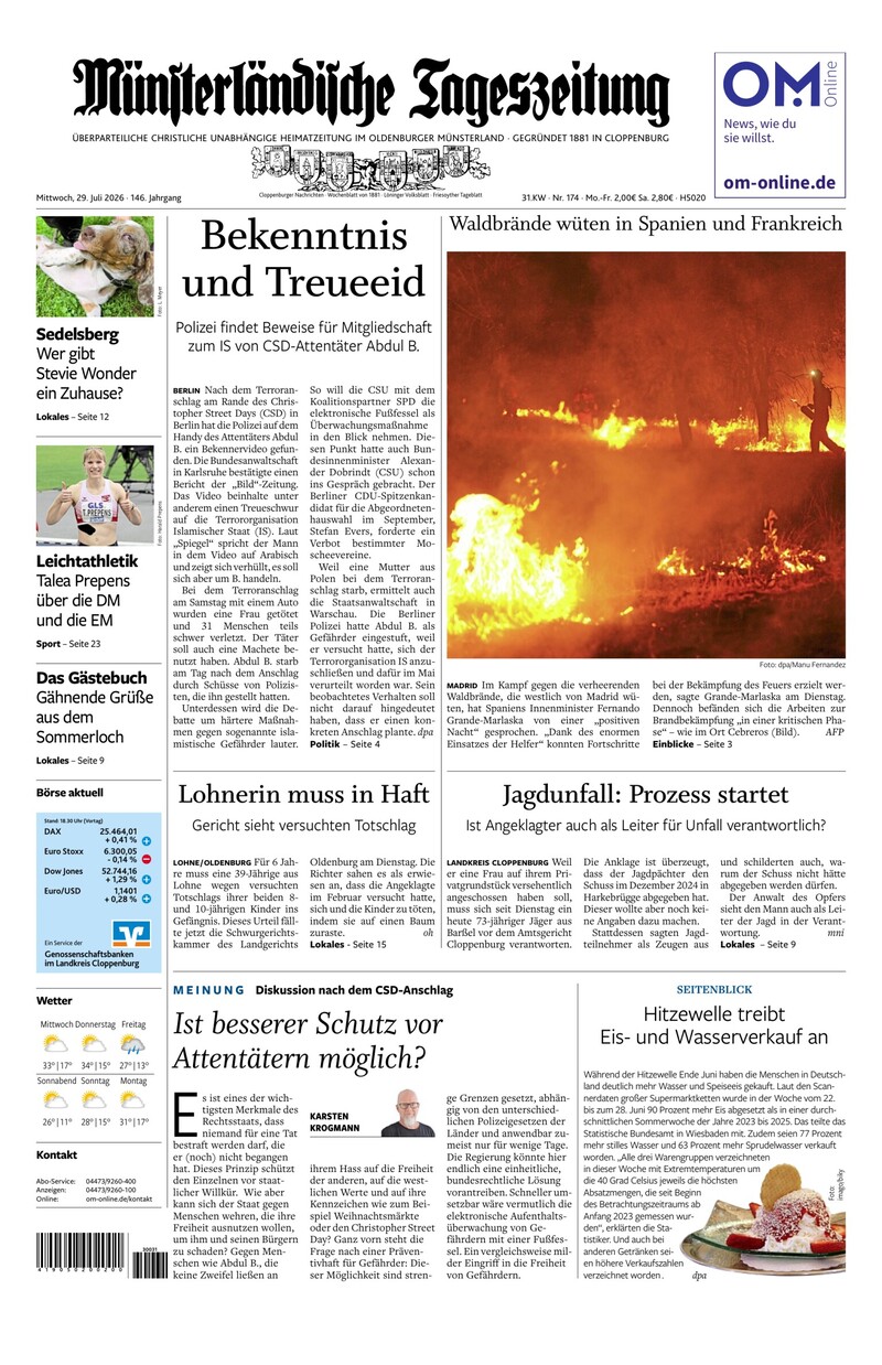 Münsterländische Tageszeitung - 29.07.2026