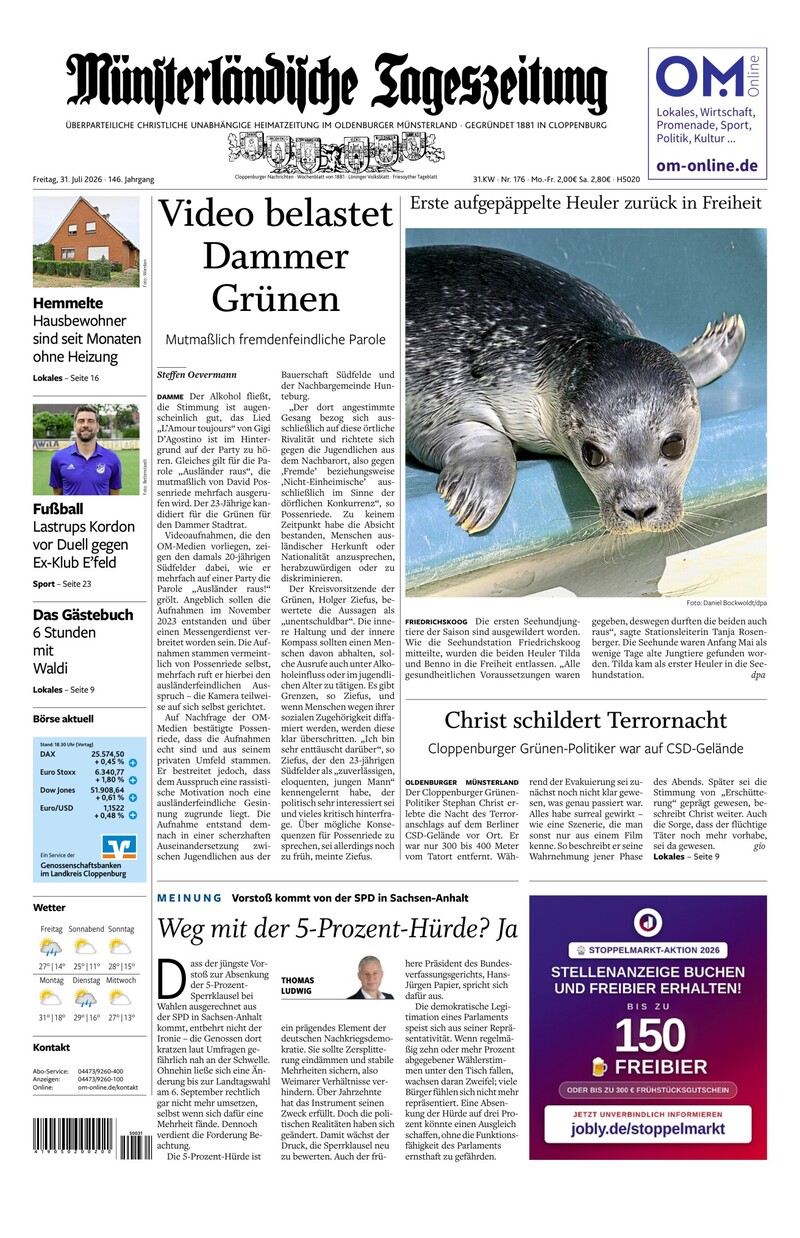 Münsterländische Tageszeitung - 31.07.2026