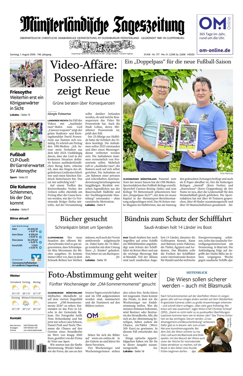 Münsterländische Tageszeitung - 01.08.2026