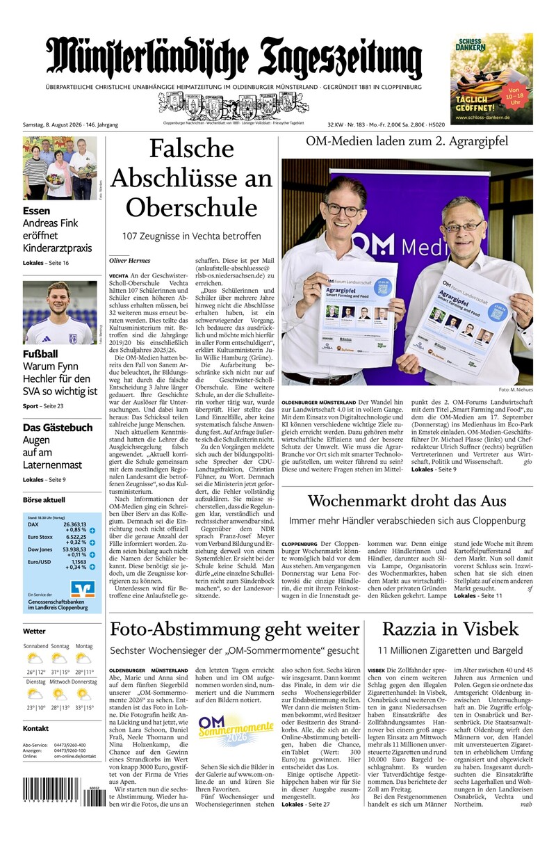 Münsterländische Tageszeitung - 08.08.2026