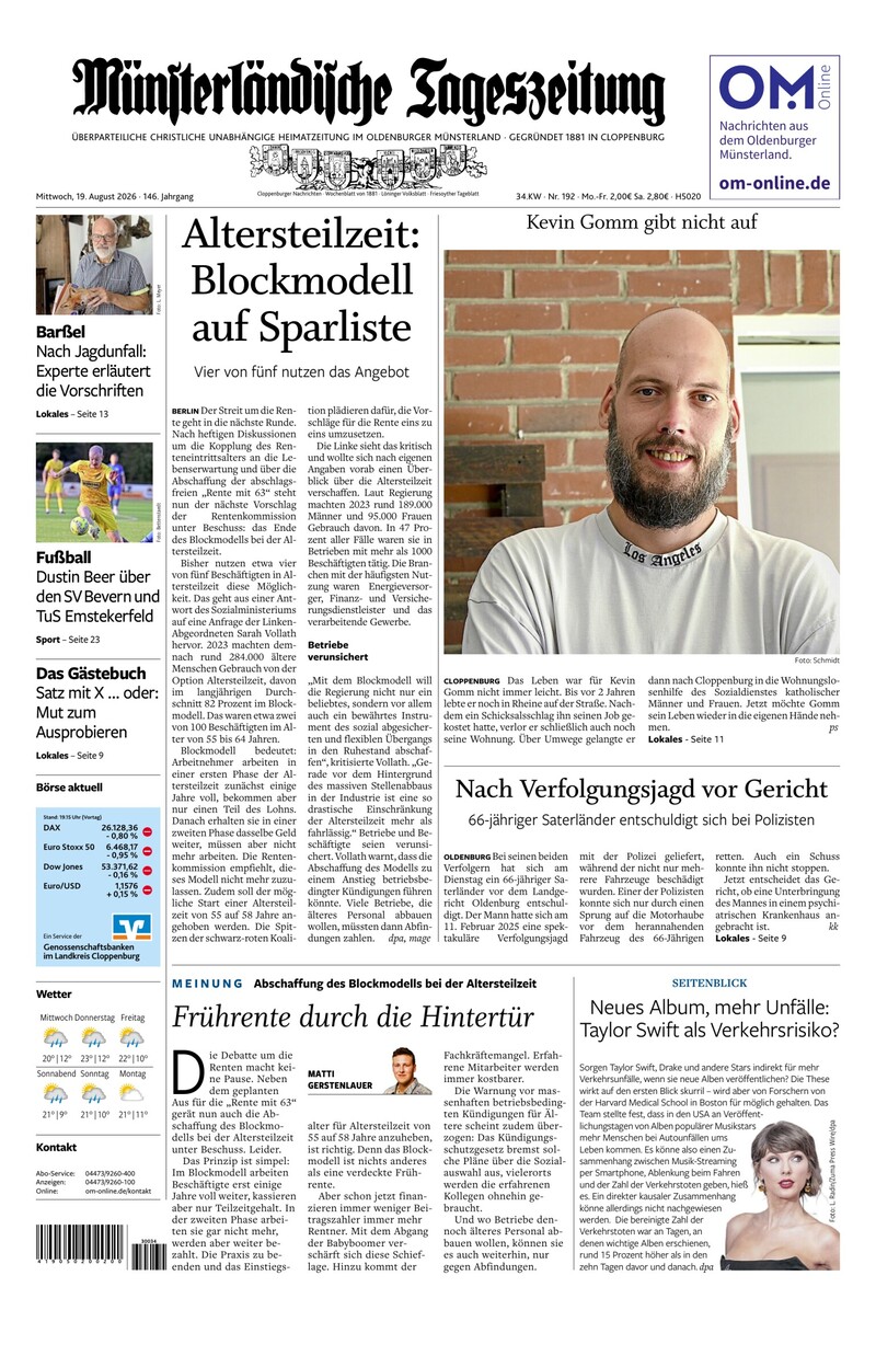Münsterländische Tageszeitung - 19.08.2026