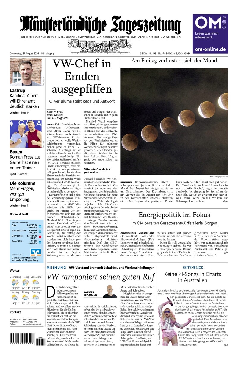 Münsterländische Tageszeitung - 27.08.2026