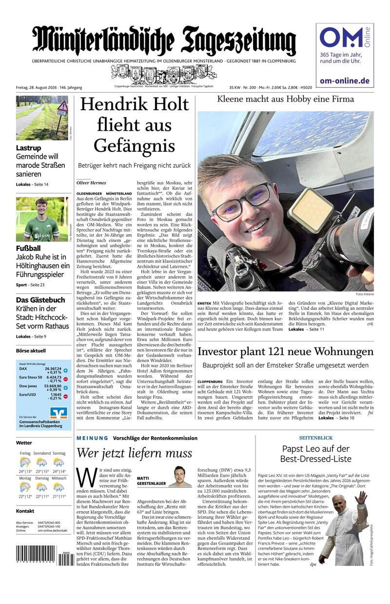Münsterländische Tageszeitung - 28.08.2026