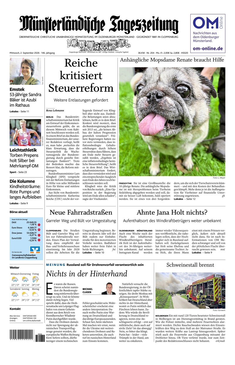 Münsterländische Tageszeitung - 02.09.2026