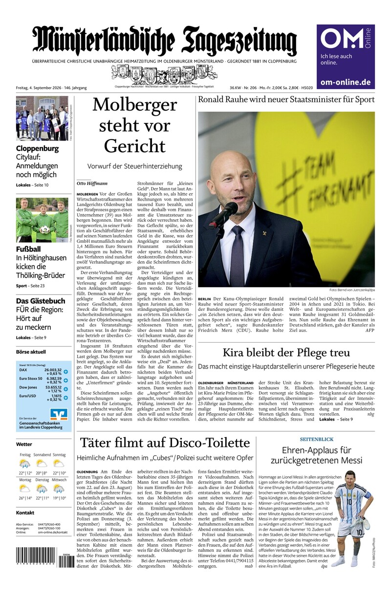 Münsterländische Tageszeitung - 04.09.2026