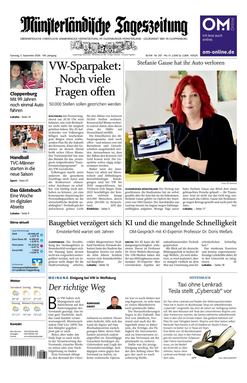 Münsterländische Tageszeitung - 05.09.2026