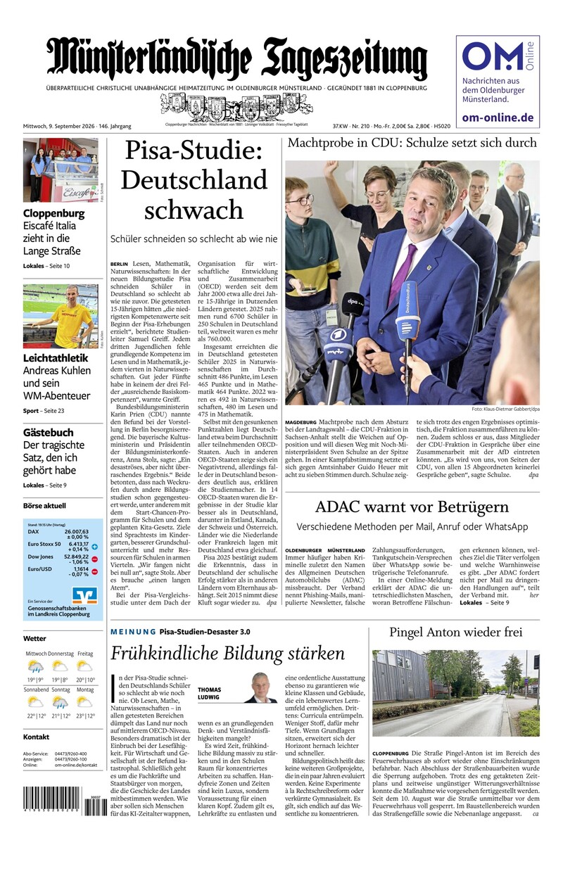 Münsterländische Tageszeitung - 09.09.2026