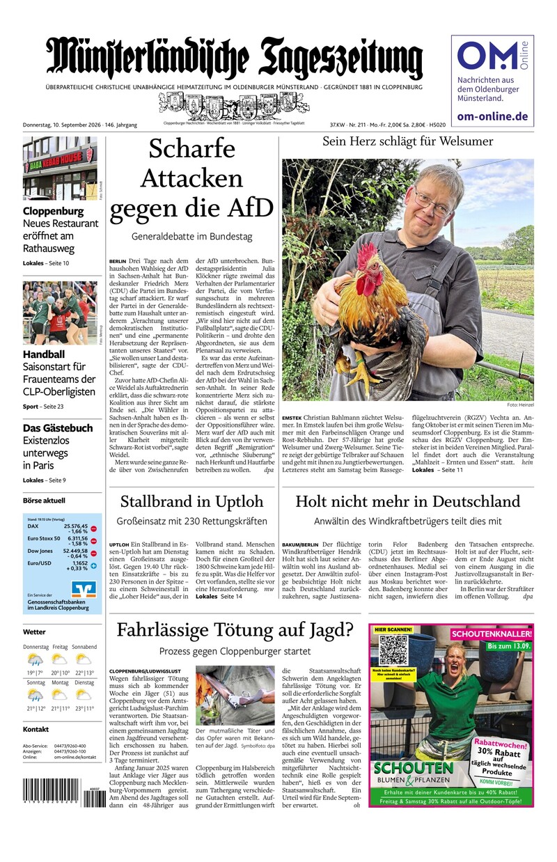 Münsterländische Tageszeitung - 10.09.2026