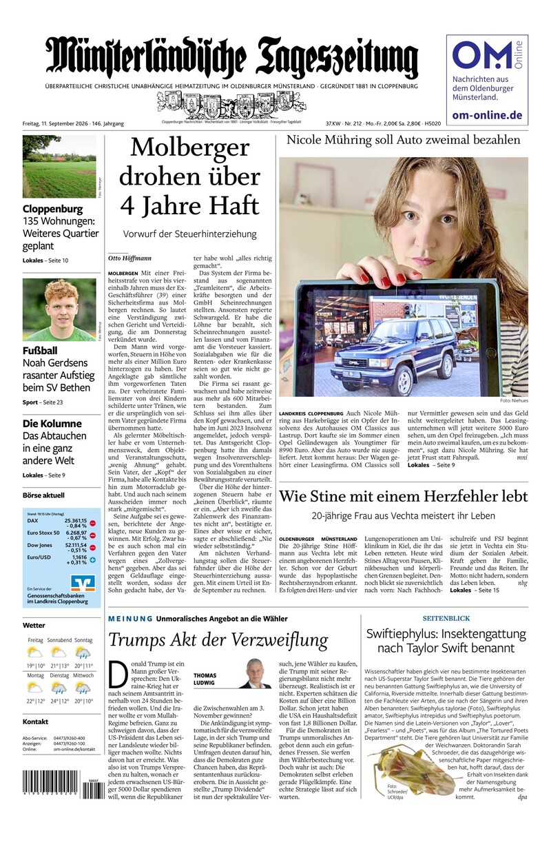 Münsterländische Tageszeitung - 11.09.2026