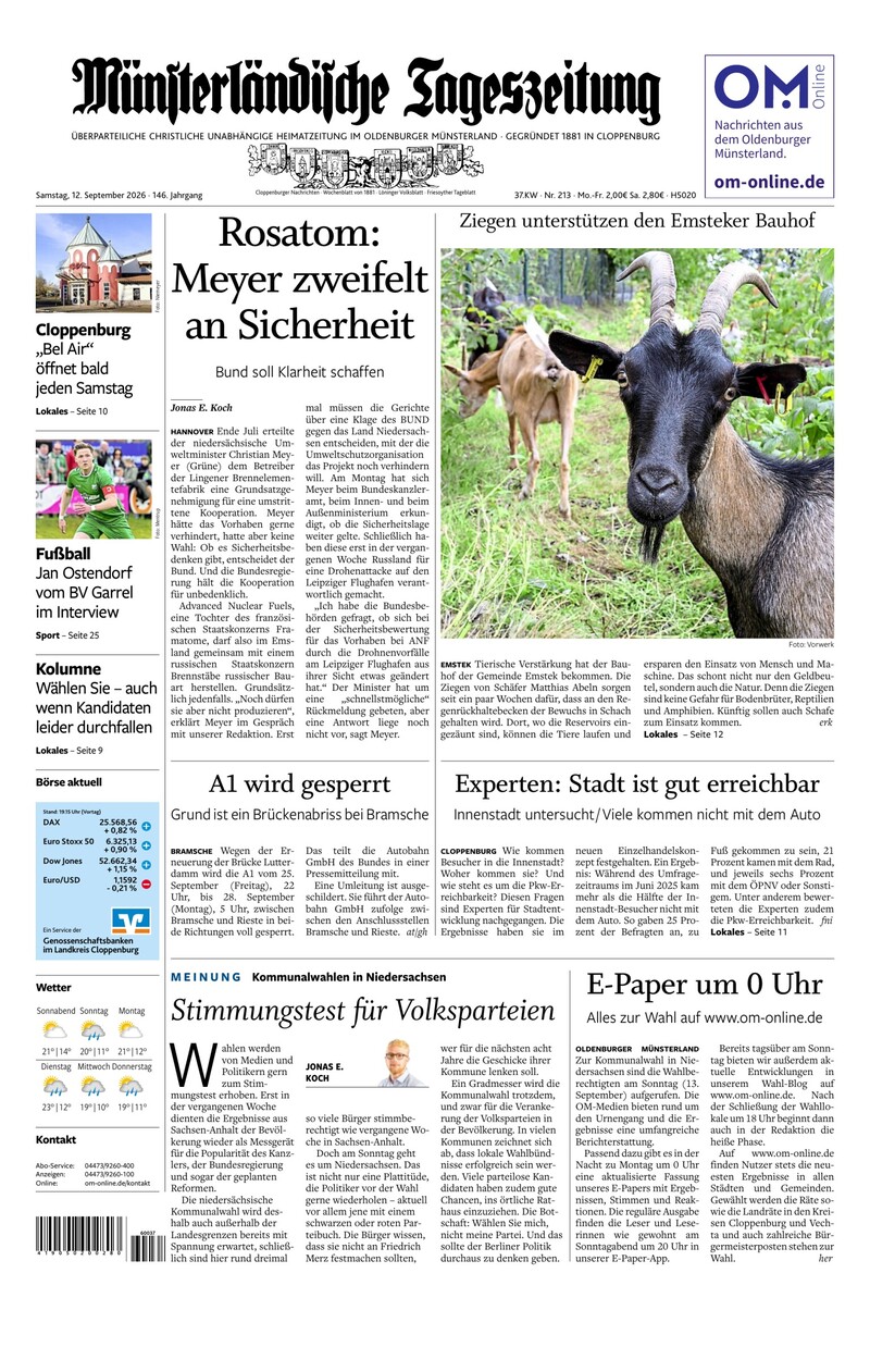 Münsterländische Tageszeitung - 12.09.2026