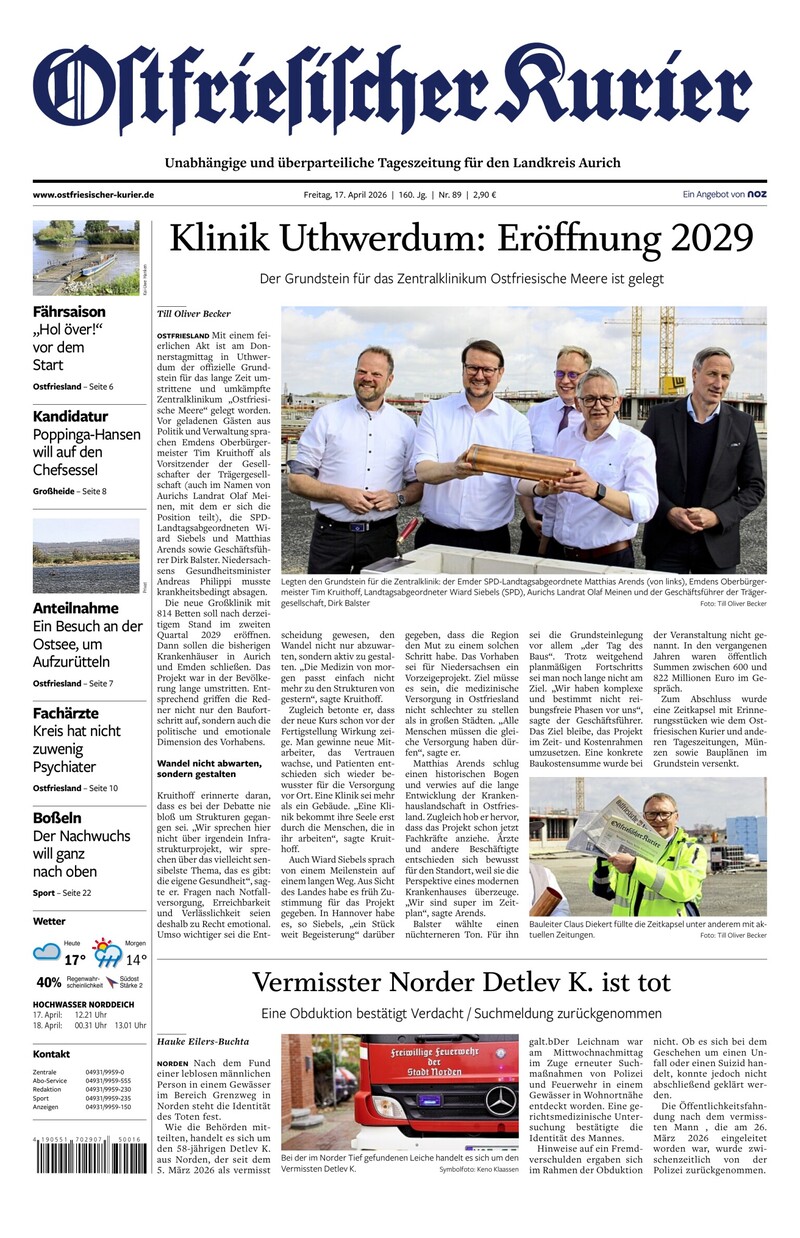 Ostfriesischer Kurier - 17.04.2026