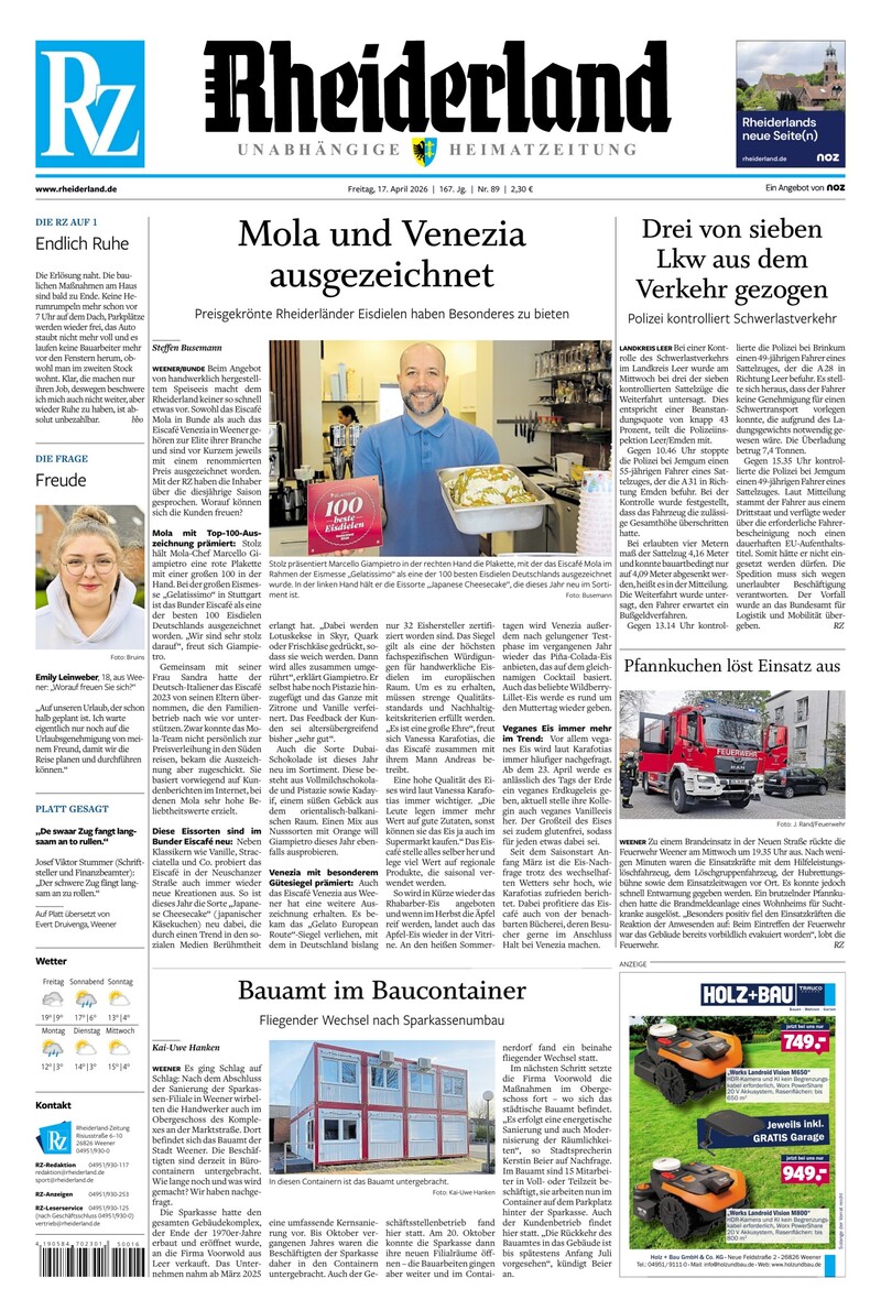Rheiderland Zeitung - 17.04.2026
