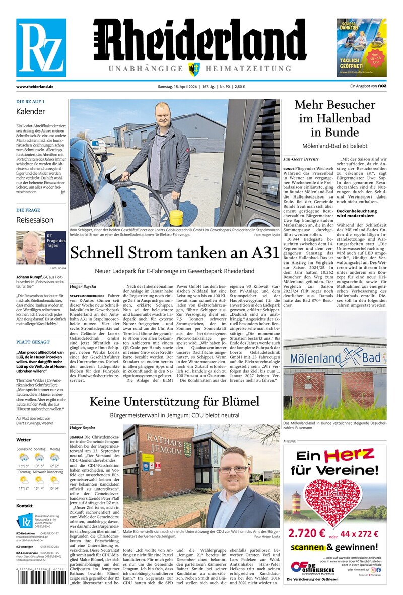 Rheiderland Zeitung - 18.04.2026