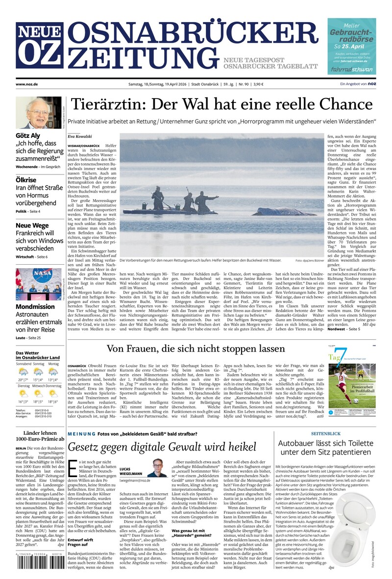 Neue Osnabrücker Zeitung - Stadt Osnabrück - 18.04.2026
