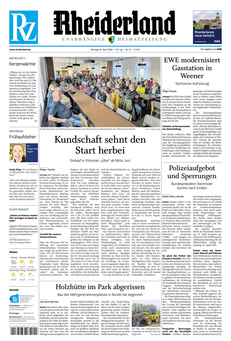 Rheiderland Zeitung - 20.04.2026