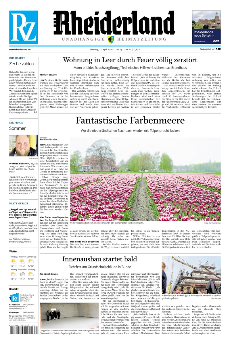 Rheiderland Zeitung - 21.04.2026