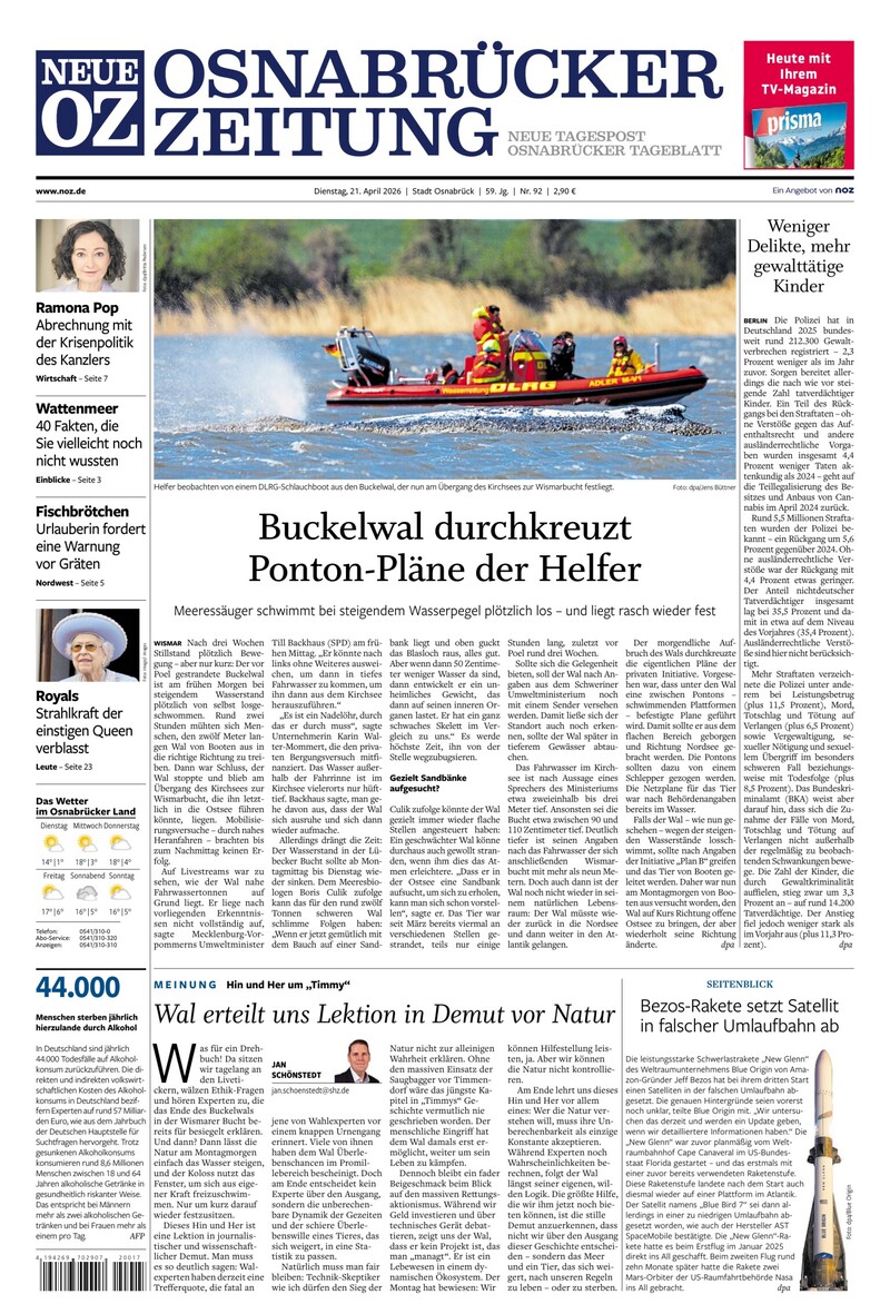Neue Osnabrücker Zeitung - Stadt Osnabrück - 21.04.2026