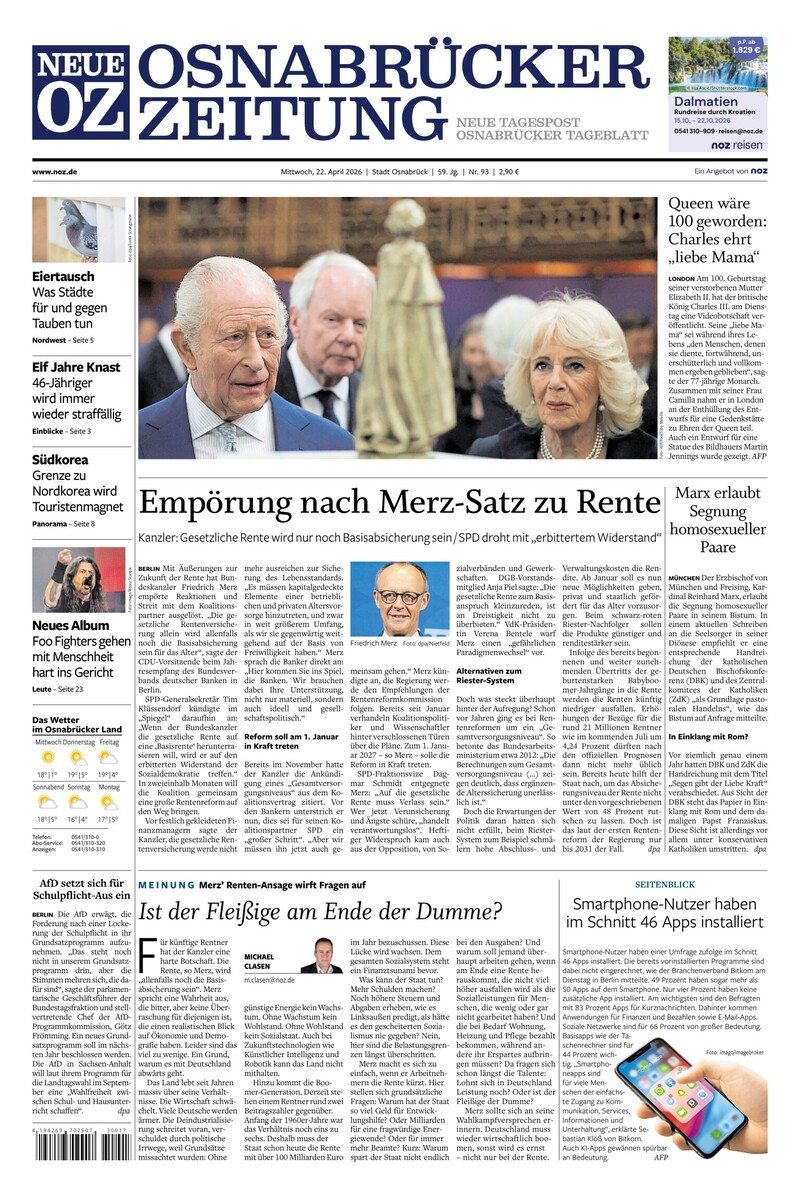 Neue Osnabrücker Zeitung - Stadt Osnabrück - 22.04.2026