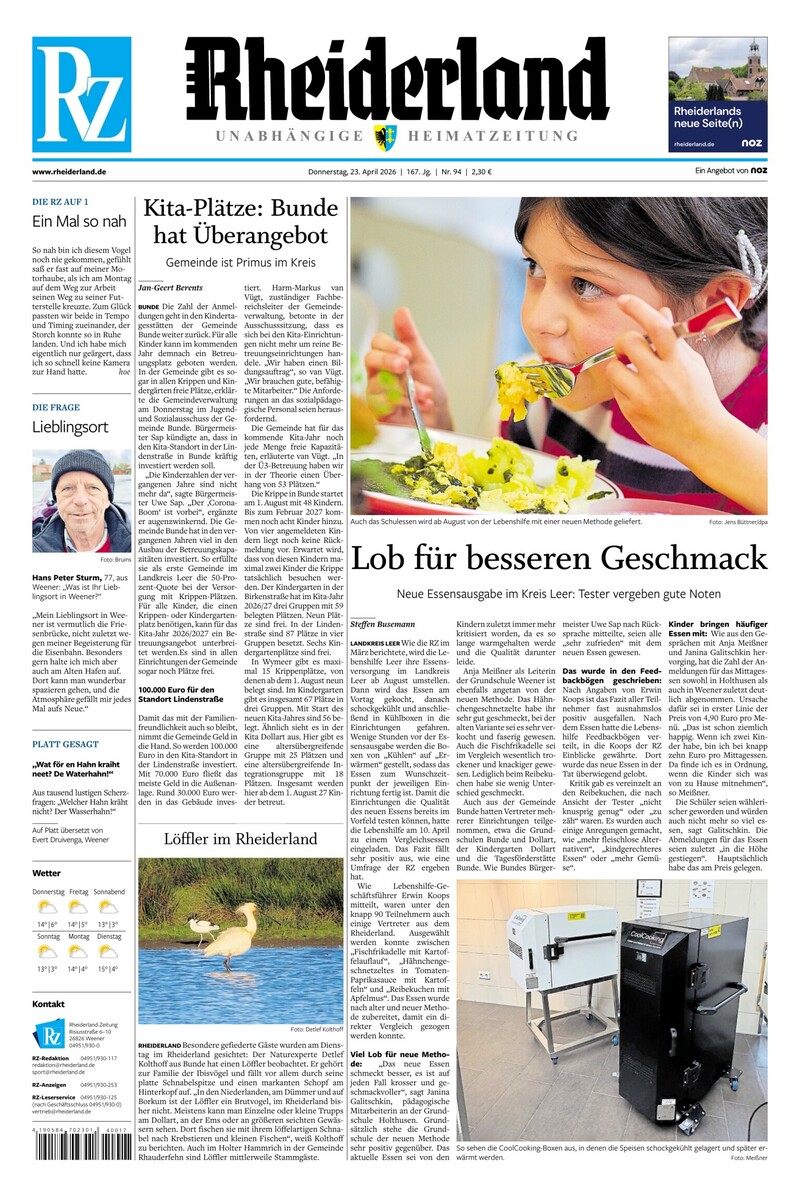 Rheiderland Zeitung - 23.04.2026