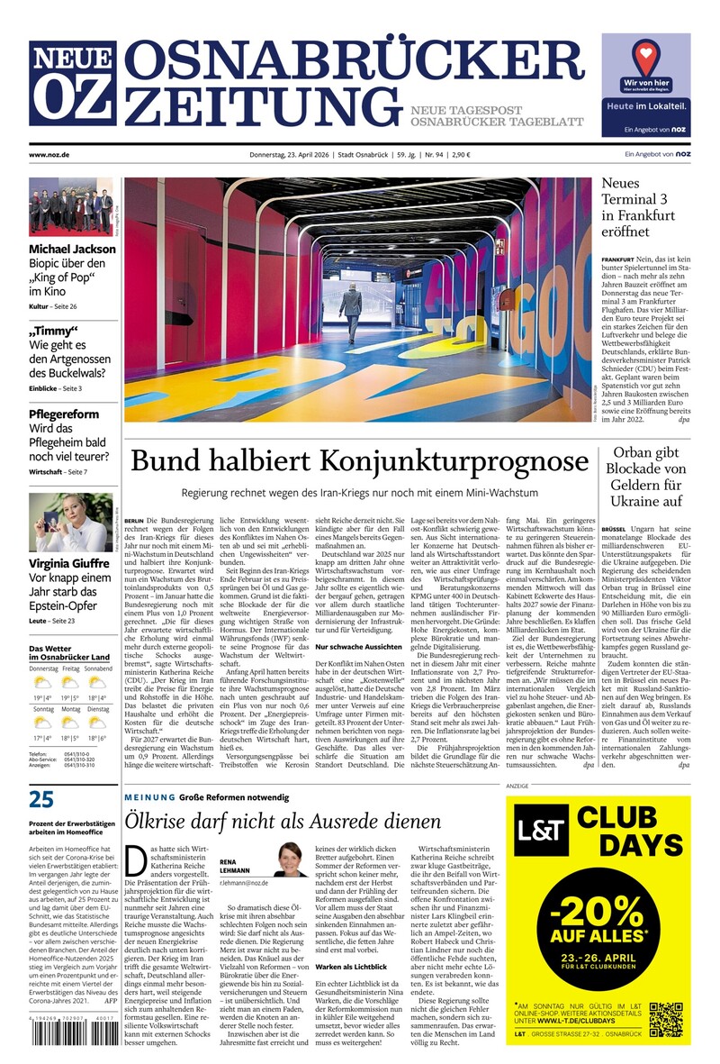 Neue Osnabrücker Zeitung - Stadt Osnabrück - 23.04.2026