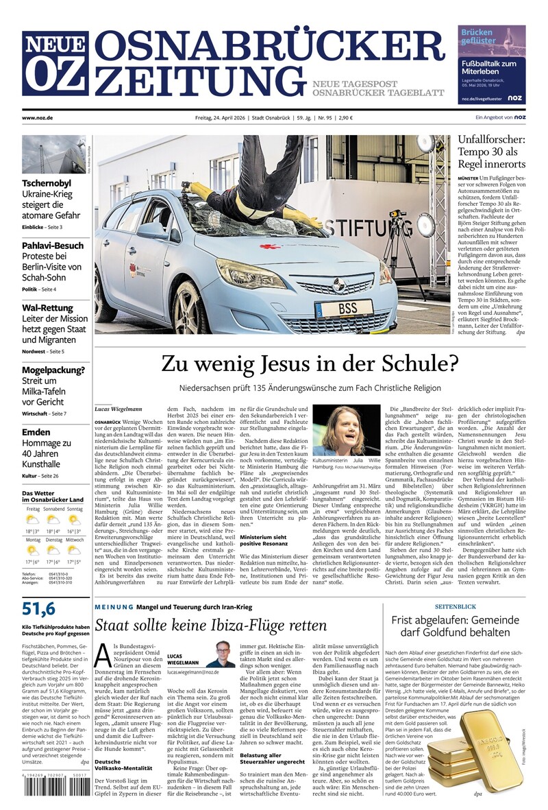 Neue Osnabrücker Zeitung - Stadt Osnabrück - 24.04.2026