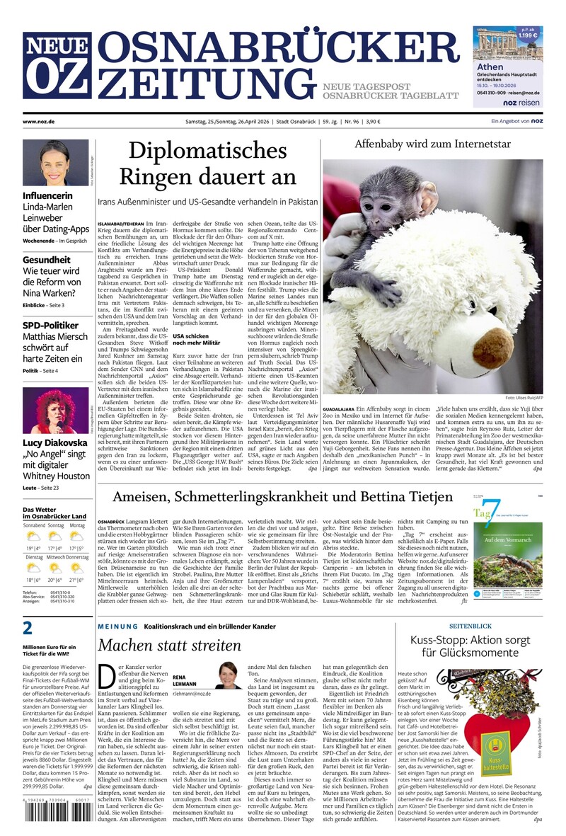 Neue Osnabrücker Zeitung - Stadt Osnabrück - 25.04.2026