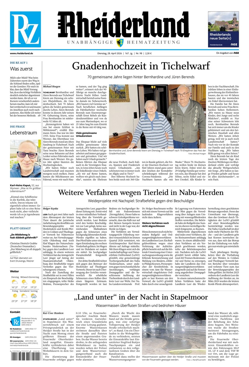 Rheiderland Zeitung - 28.04.2026