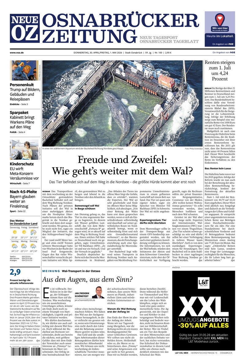 Neue Osnabrücker Zeitung - Stadt Osnabrück - 30.04.2026