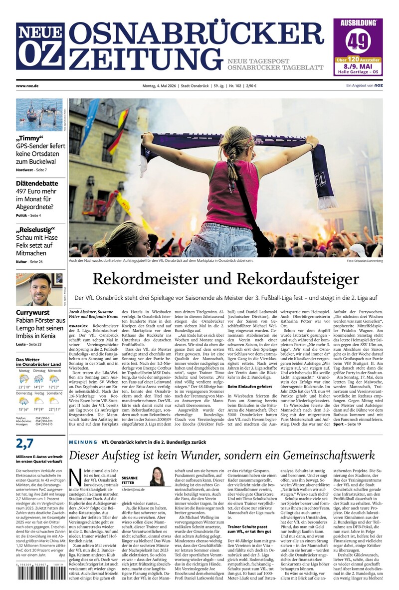 Neue Osnabrücker Zeitung - Stadt Osnabrück - 04.05.2026